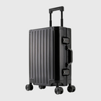 The Chicago - Matte Black | Aluminium Frame Check-In Suitcase (62L - 101L)