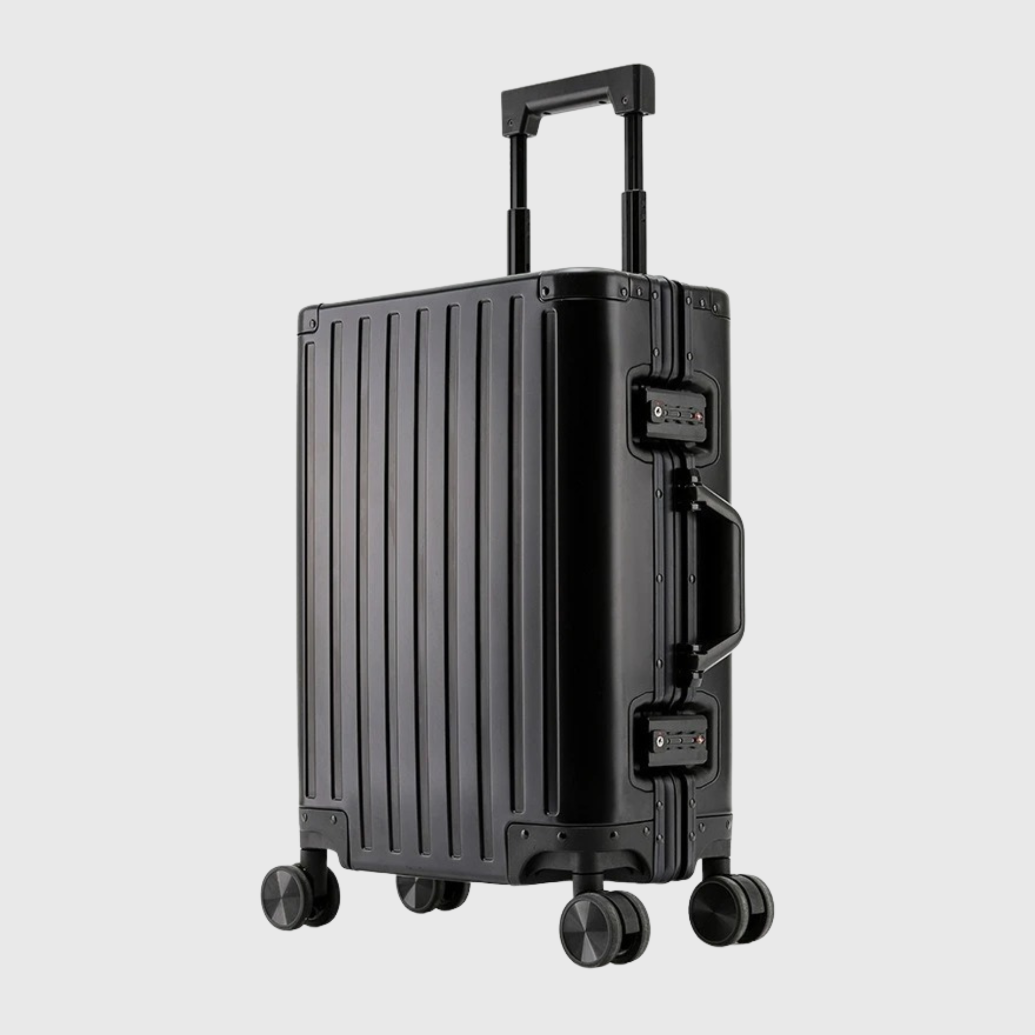 The Chicago - Matte Black | Aluminium Frame Check-In Suitcase (62L - 101L)