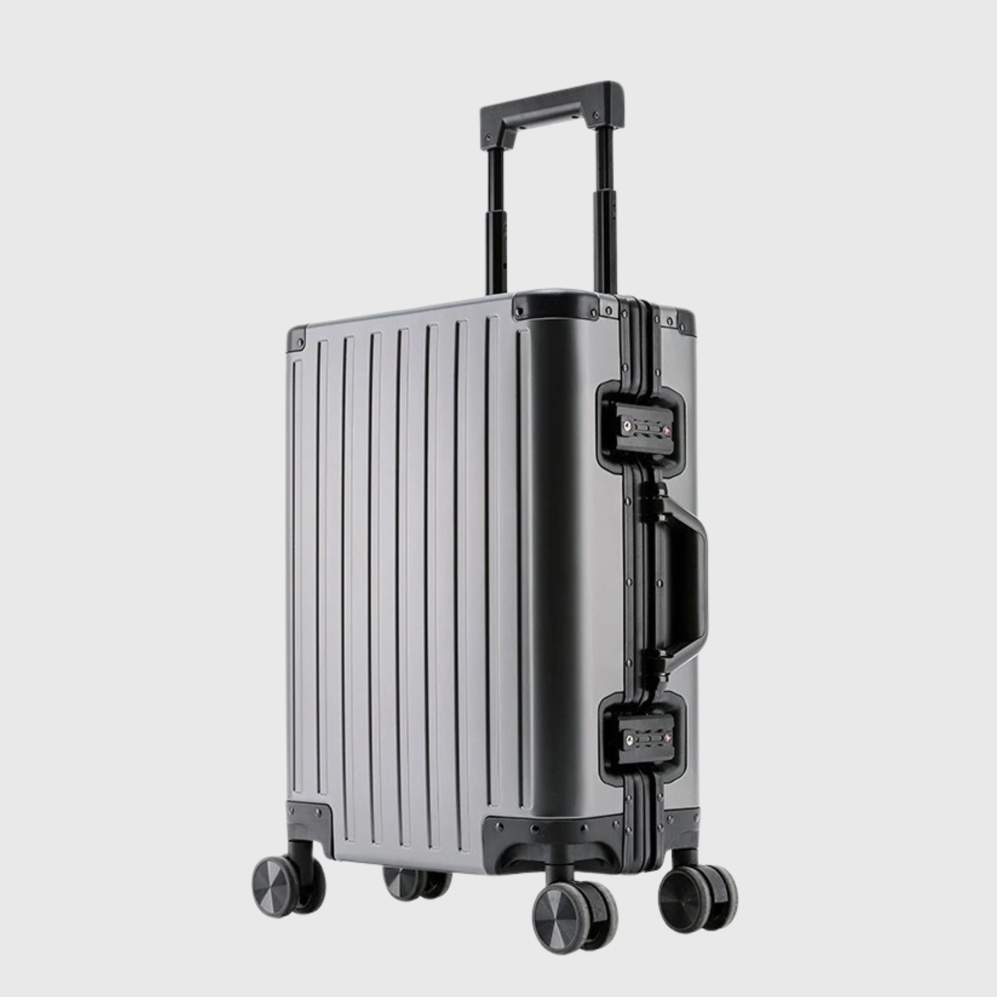 The Dubai - Silver | Aluminium Cabin Suitcase 45L